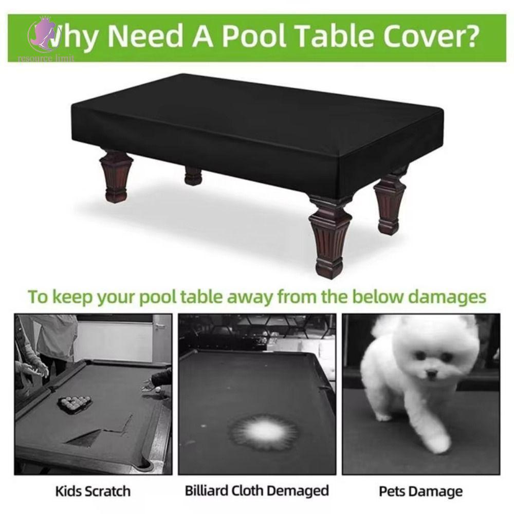RESOURCE LIMIT Billiards Table Dust Cover, 210D 7FT / 8FT / 9FT Pool Table Cover, Vải Oxford Chống N