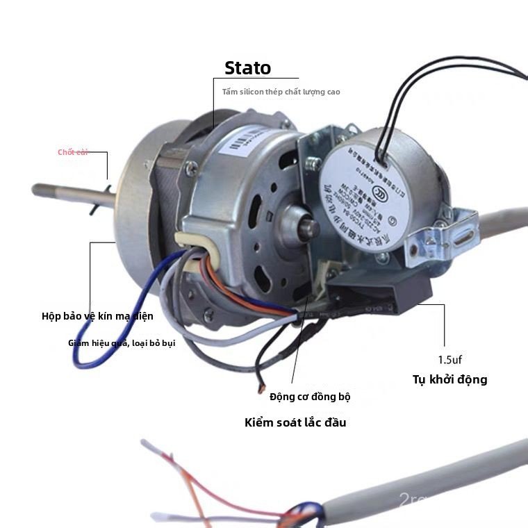 Động cơ quạt điện Midea 16 inch FS40-6AR/10FR/6DR, motor đồng nguyên chất cho quạt đứng giao nhanh