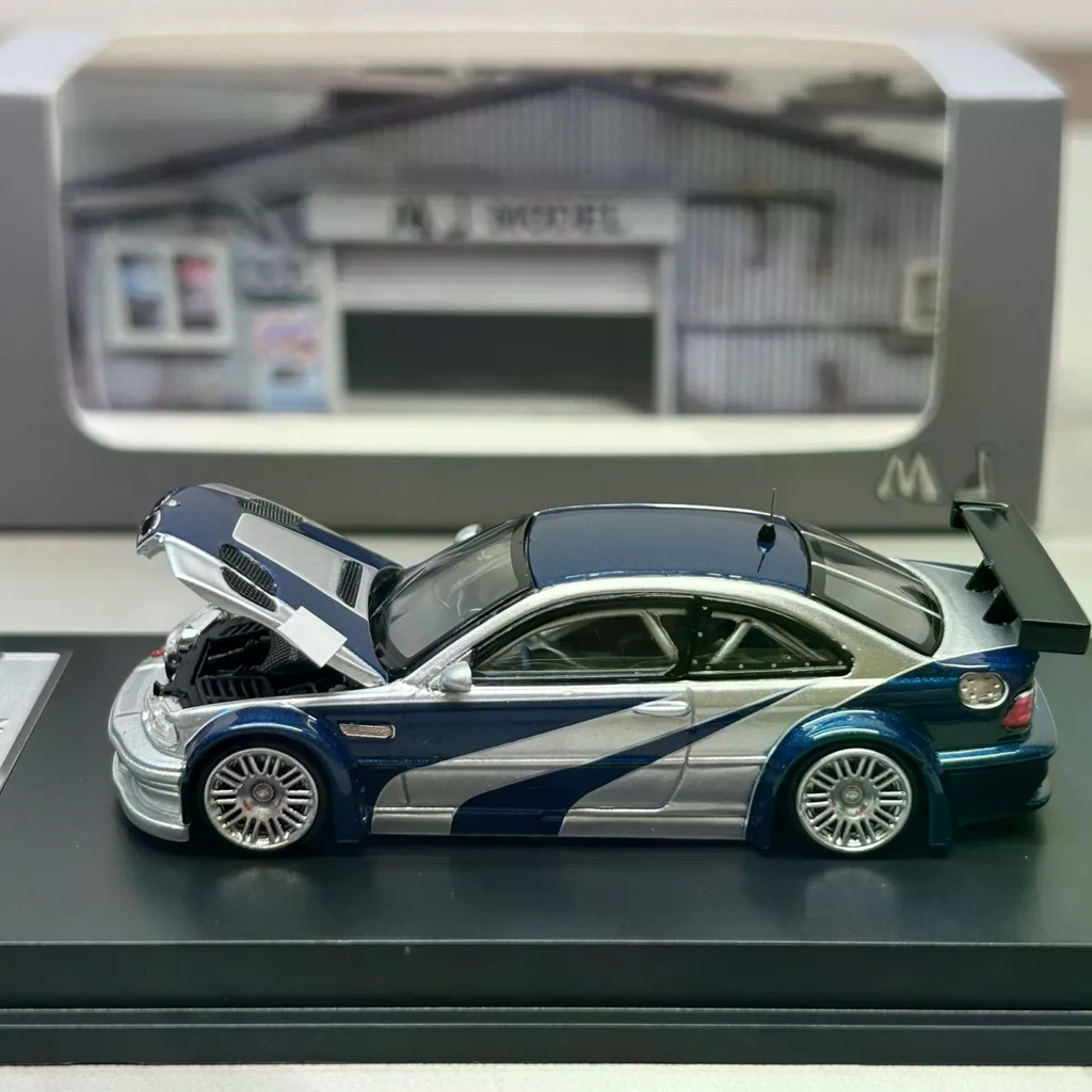 MJ 1/64 BMW M3 GTR NSF Cần Tốc Độ Hợp Kim Diecast Xe Mô Hình Đồ Chơi Quà Tặng Sinh Nhật