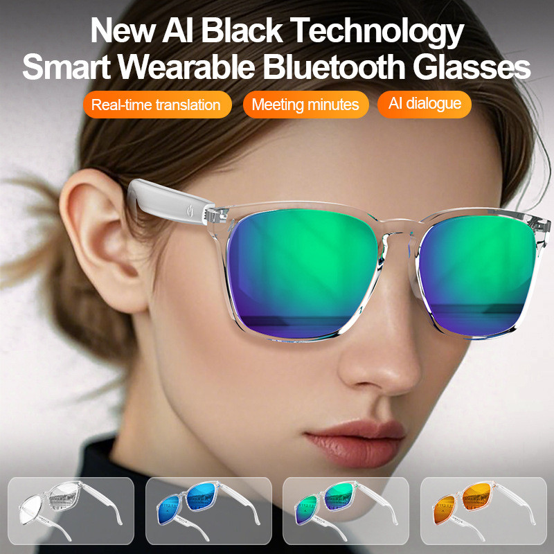 [Spot Goods]Private Model ai Translation Smart Glasses A10Audio Glasses Outdoor Cycling Sun Protecti