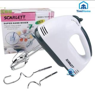 Máy Đánh Trứng Trộn Bột Cầm Tay Cao Cấp 7 Tốc Độ Kèm 4 Que Trộn Inox Máy Tạo Bọt Máy Đánh Bọt