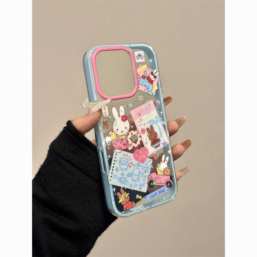 Ốp điện thoại trong suốt XINGX Miffy Rabbit Play chống rơi cho iPhone 16 Promax 15 Promax 11 12 13 P