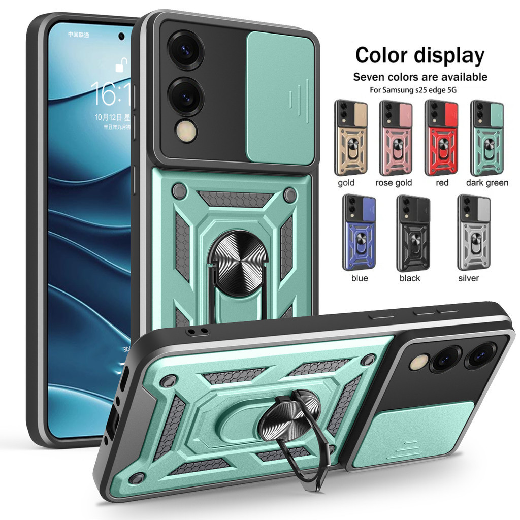 Ốp lưng Samsung S25 EDGE S25EDGE s25 edge Mới chống rơi với giá đỡ áo giáp kết hợp bộ vỏ cứng di độn