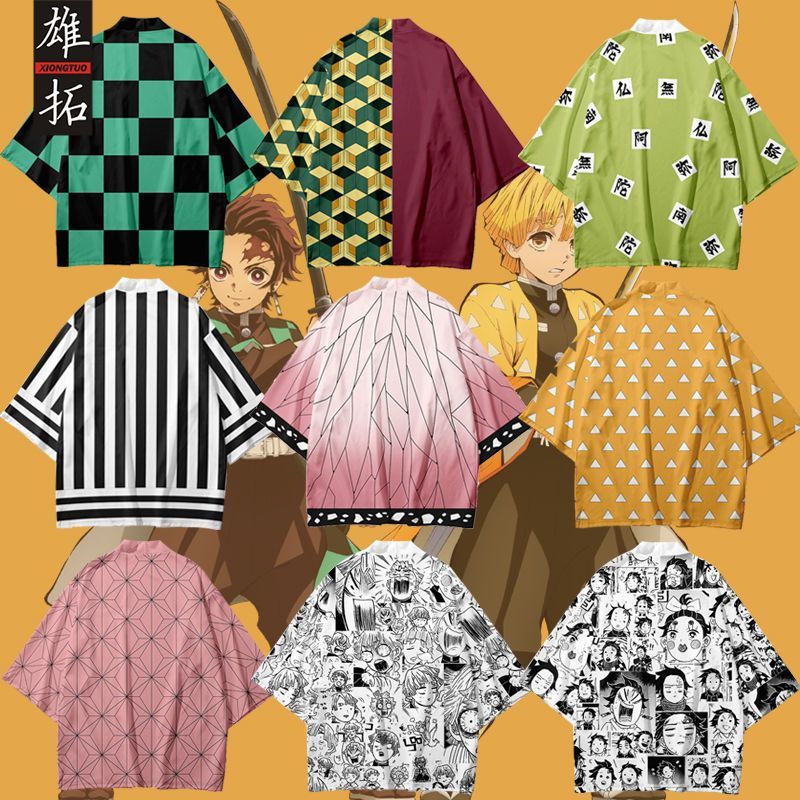 2025 Sản Phẩm Mới Demon Slayer Anime Hàng Hóa Haori Bướm Shinobu Giyuu Quần Áo Muichiro Bảy Điểm Áo 