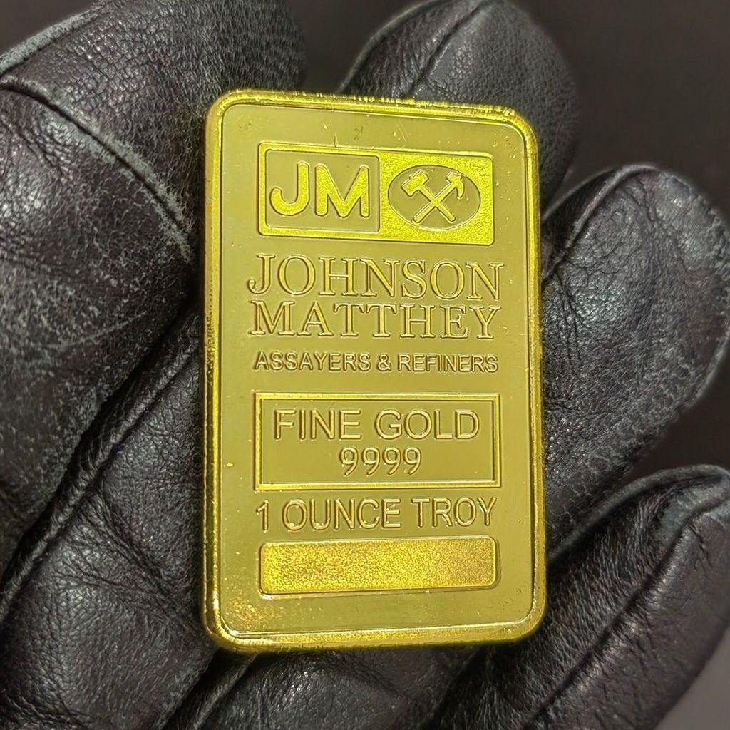 JM Swiss Ounce Đồng xu kỷ niệm Axe Búa Đồng xu Thanh vàng Bộ sưu tập Đồ trang trí vuông mạ vàng Hình