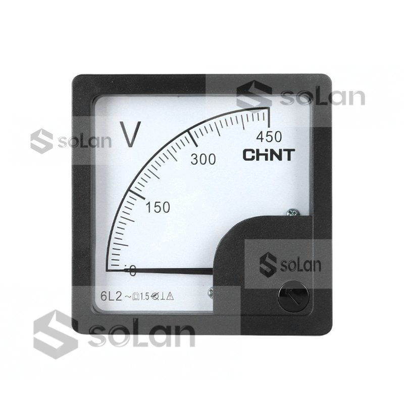 CHNT Con trỏ Loại hiện tại Ampe kế 6L2-A 6L2-V AC V Dụng cụ lắp đặt cơ khí Vôn kế Đầu 450V100A