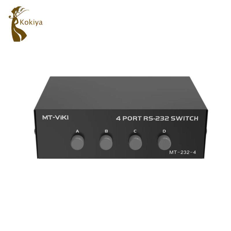 Kokiya DB 9 Pin Nam Nữ Kết Nối Nối Tiếp 4 Cổng RS232 Công Tắc Chia Sẻ Dữ Liệu