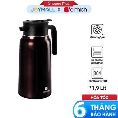 Bình Giữ Nhiệt Gia Đình Inox 304 Elmich EL8352 1.9L, Hàng Chính Hãng, Có Tay Cầm, Chống Tràn-JoyMall