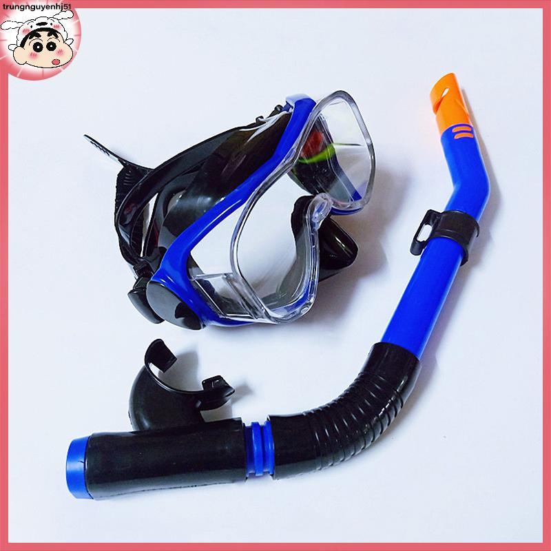 [Tàu 12 giờ] chuyên nghiệp full face snorkel set tempered glass diving mask dry goggles for adults v