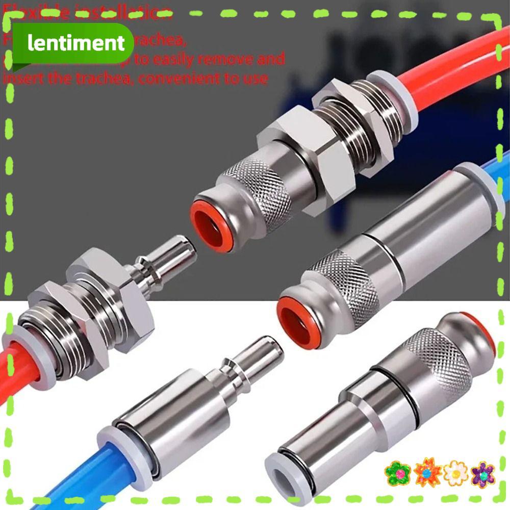 LENTIMENT 1 Cái Khớp Nối Nhanh, KK2P / KK2S-04H-06H-04E-06E Ống PU Đầu Nối Nhanh, Lắp Ống Đồng Một C