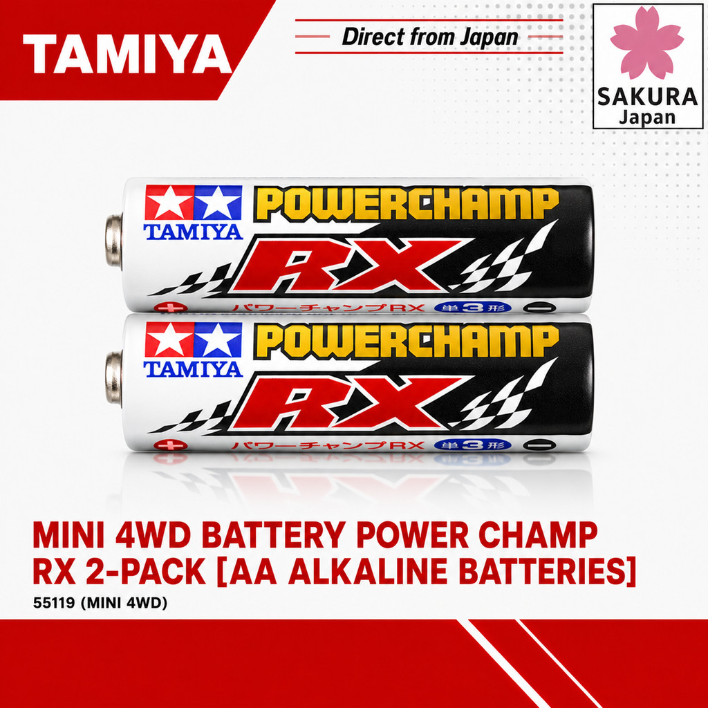Tamiya Mini 4WD Battery Power Champ RX 2-pack [AA Alkaline Batteries] 55119 (Mini 4WD)