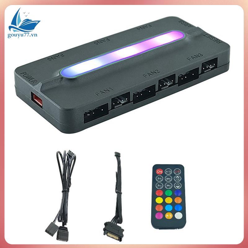 [gouyu77.vn] Bộ điều khiển ARGB 5V / 3Pin ARGB 4Pin Quạt PWM HUB Hub quạt ARGB Bộ chia trung tâm ARG