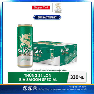 Nồng Độ Cồn 4.9% - Thùng 24 Lon Bia Saigon Special 330ml