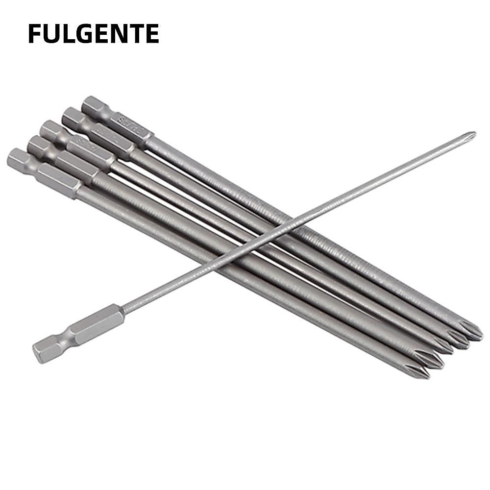 FULGENTE 6 Mũi tuốc nơ vít đầu chéo, Kích thước PH1 và PH2 Bộ mũi tuốc nơ vít dài 150mm / 6 inch, Th