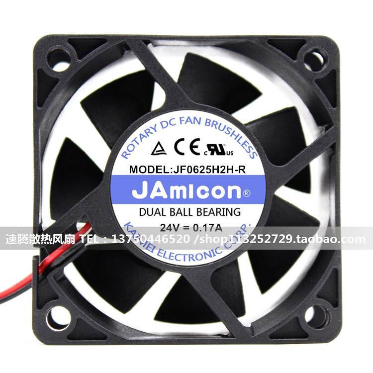 Quạt JAMICON 6025 JF065H2H-R JF065B2H-R 24V 0.17A bpq hoàn toàn mới