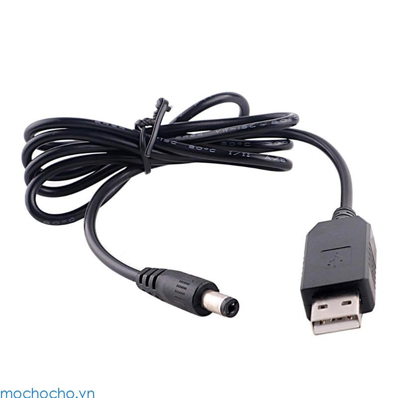 Mochocho USB sang DC5 5x2 1mm Booster Line Router Booster Line 5V đến 5V 9V 12V Dây cáp