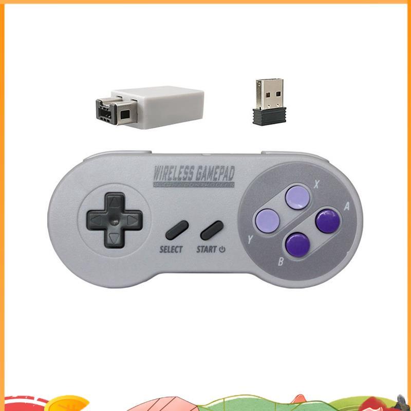 Bộ điều khiển trò chơi Joypad Cần điều khiển màu xám-Trắng Tương thích cho SNES Mini PC NS Switch 2 