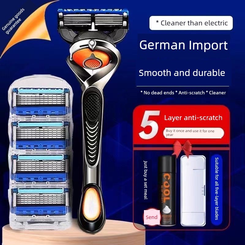 dao cạo râu nam máy cạo râu cao cấp Dao cạo lưỡi dao nhập khẩu Đức năm lớp Lưỡi thủ công Geely Unive
