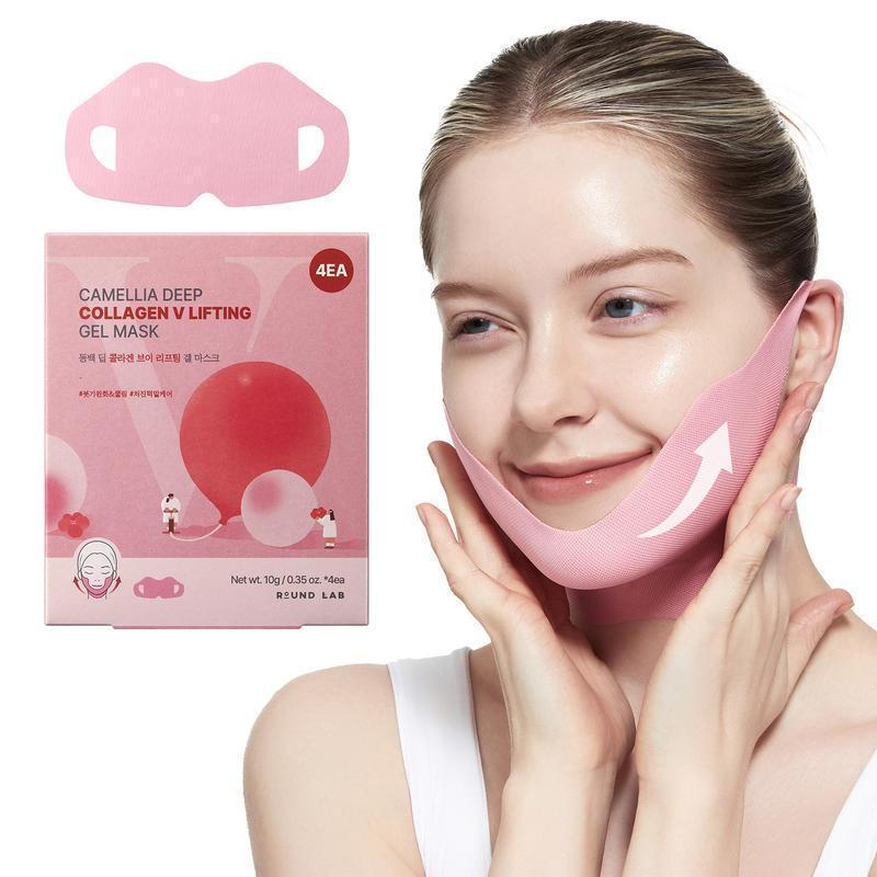 [Viral]Mascarilla en Gel Reafirmante de Colágeno Profundo con Camelia, Reductor de Doble Mentón, Def