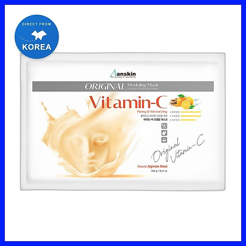[anskin] Mặt nạ mô hình Vitamin-C chính hãng, 240g, 1 mặt nạ mô hình Hàn Quốc / Công thức làm sáng d
