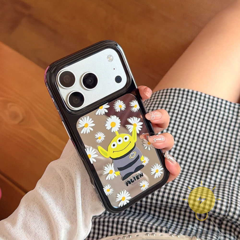 Phone Case For iPhone 17 Pro Max 16 15 14 13 TPU Three-eyed Man Mirror Three-eyed Man Aesthetic Kore