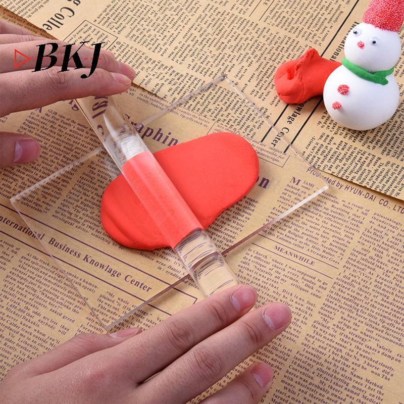 [KJ] Polymer Clay Crafts Acrylic Roller Hollow Rolling Clay Bar Roll Sti Shaping [Mới]