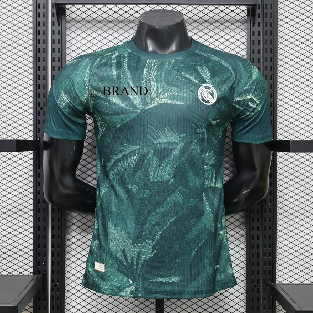 26-27 Real Madrid CF Pre-game Jersey Player Edition - Tên & Số tùy chỉnh, Áo bóng đá nam thoáng khí 