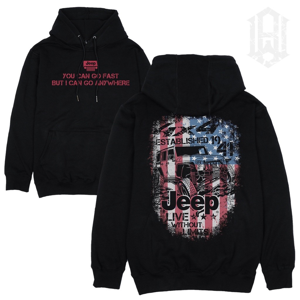 Áo Hoodie dây kéo xe Jeep Offroad