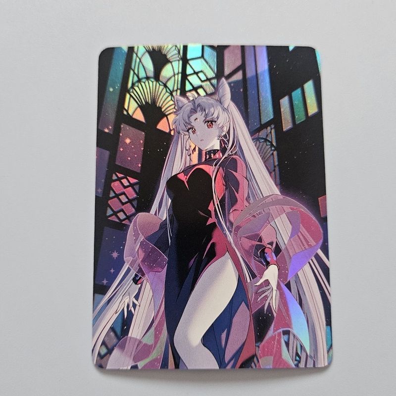 Thẻ Flash chú thỏ đen khúc xạ Thẻ Anime thủy thủ mặt trăng