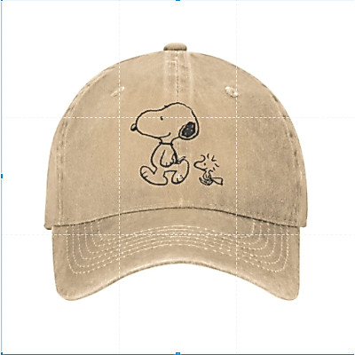 Mũ bóng chày Denim nhiều cảnh ngoài trời Snoopy In hình Unisex Running Golf Mũ có thể điều chỉnh