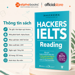 Sách - Hackers IELTS Reading – Kèm Chiến Lược Và Lời Giải Chi Tiết (Gamma Books)