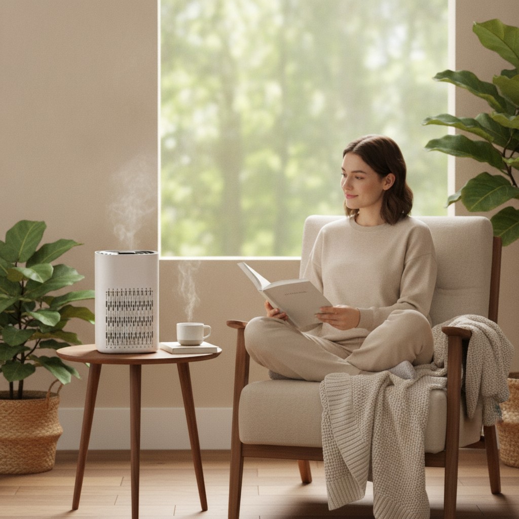 Máy lọc không khí để bàn Thiết bị máy lọc không khí nhỏ Loại bỏ mùi hôi Yên tĩnh cho văn phòng, phòn