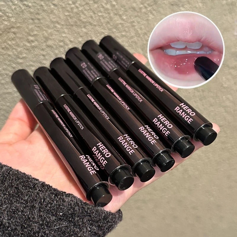 HERORANGEPush-buttonMirrorLipstick Dưỡng ẩm lâu trôiLipGlazeLipstick MHJ5