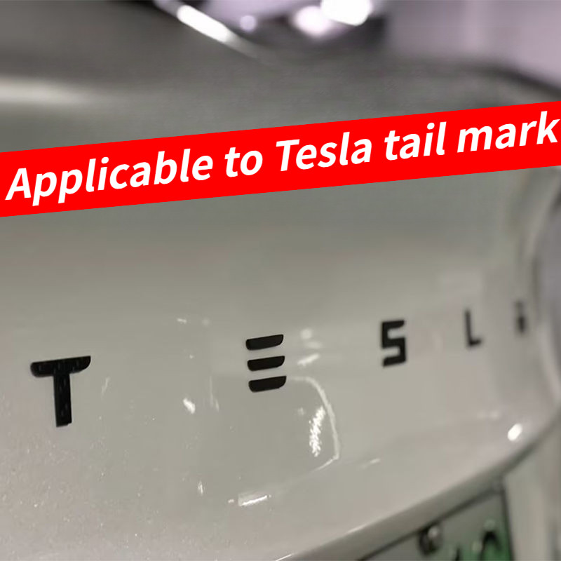 Thích hợp cho Tesla Tesla Logo Xe Ô Tô Từ Logo Dán Nhãn Model3 / Y Đen Logo Xe Hơi Logo Chữ Cái Tiến