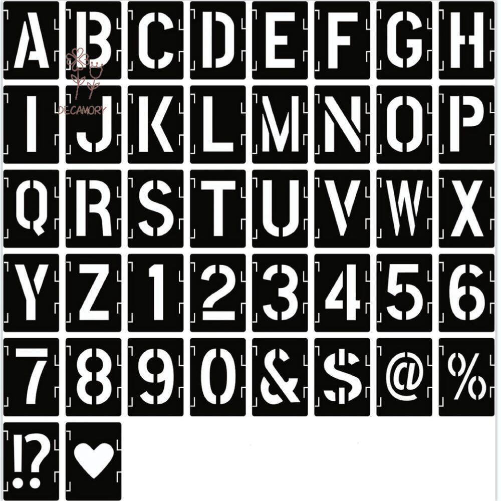 SHOUKEY Letter stencils, Numbers 2 / 3 / 4 / 5inch stencils để vẽ tranh, cho bảng chữ cái cửa số lớn