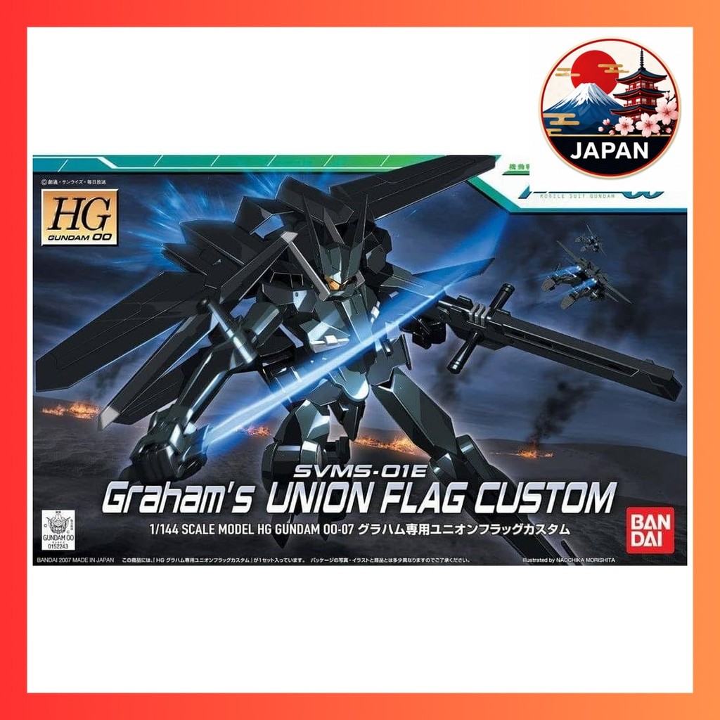 ［Directly from Japan］HG Mobile Suit Gundam 00 Graham Union Flag Custom 1144 Scale Plastic Model Colo