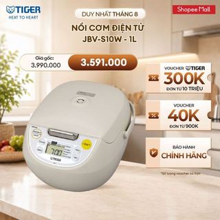 Nồi cơm điện tử tiger jbv-s10w - 1l - hàng chính hãng