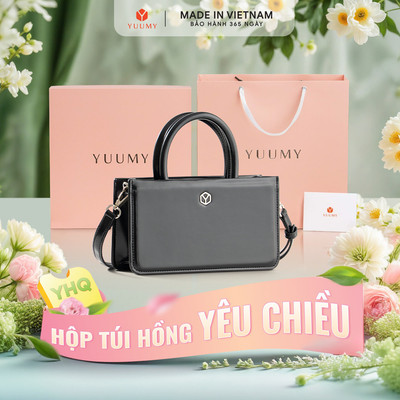 Bộ hộp quà YUUMY (Túi đeo chéo nữ YUUMY YN288 + Hộp quà YHQ2 + Túi giấy YTG2 + Túi rút BVR3838 + Thiệp cảm ơn YBT1)
