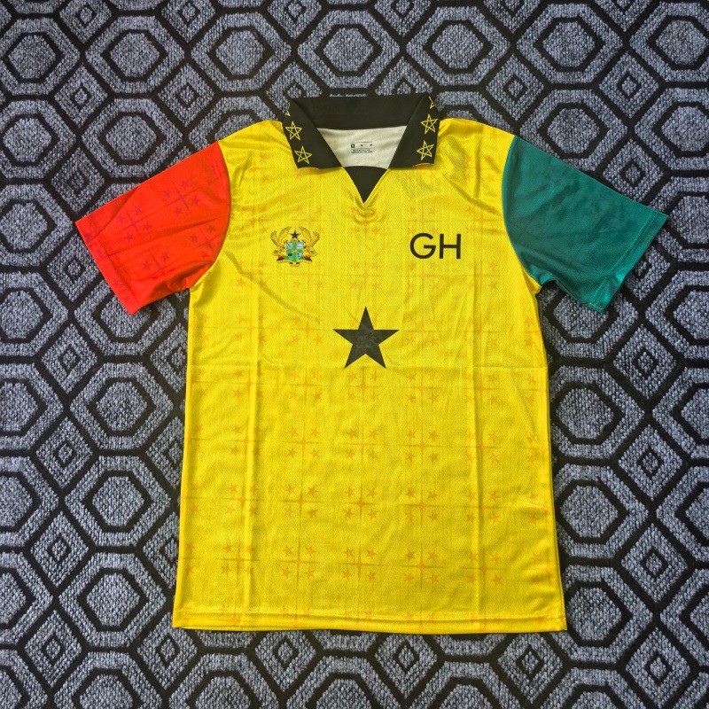 Áo Sơ Mi Văn Hóa Phong Cách Jersey Áo Bóng Đá Ghana Hot jerseyball World Cup Tay Ngắn t Casual ANTY