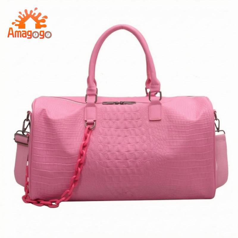 Túi Duffel dập nổi cá sấu Túi Duffel hình chữ nhật có cấu trúc kéo dài nhẹ