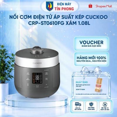 Nồi Cơm Điện Tử Áp Suất Kép Cuckoo CRP-ST0610FG Xám 1.08L - Twin Pressure | Bảo hành chính hãng
