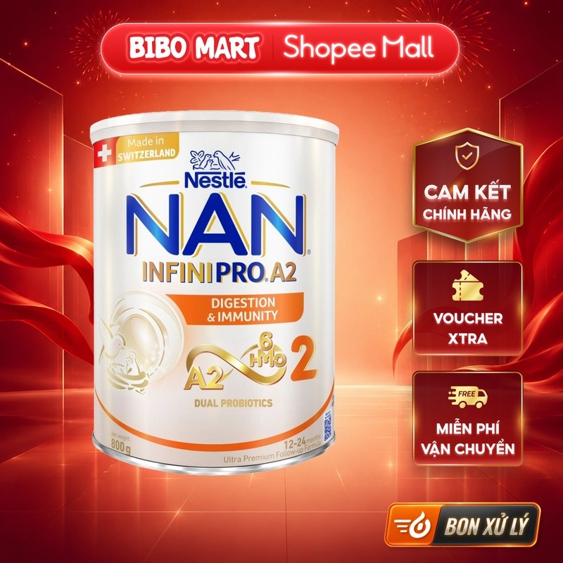 [MALL] Sữa Nan Infinipro A2 số 2 400g (1-2 tuổi) - Đạm A2, 5HMO hỗ trợ tiêu hóa