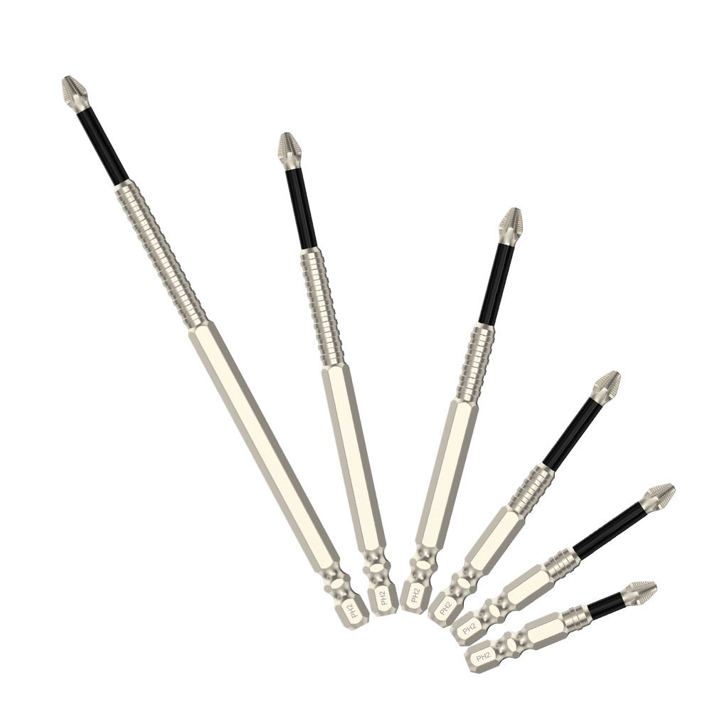 【CHAMER】1pc Long Magnetic Screwdriver Bit HRC62 Alloy Steel for Drilling Tasks【HomeLiving】