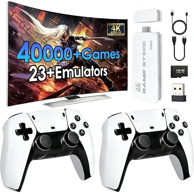 Trò đại chúng Máy chơi Game cổ điển với 40000 + Trò chơi tích hợp 19 Trình giả lập 2 bộ điều khiển k
