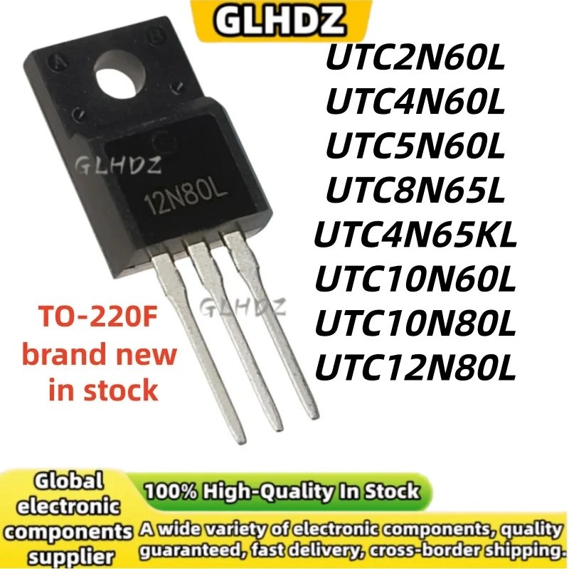 TO-220F 5 CÁI UTC2N60L UTC4N60L UTC5N60L UTC8N65L UTC4N65KL UTC10N60L UTC10N80L UTC12N80L còn hàng