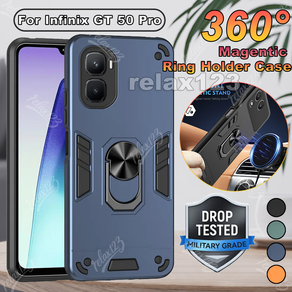 Ốp Lưng Cho Infinix GT 50 Pro Infinix GT50 GT30 Pro GT50 Pro GT 50Pro 4G 5G Giá Đỡ Nhẫn Kim Loại Từ 