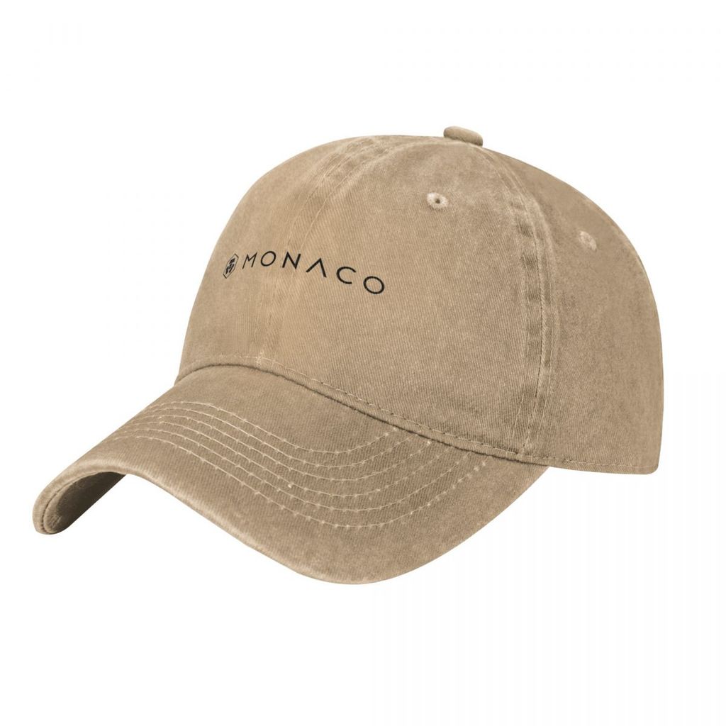 Logo APM MONACO (2) Mũ Cao Bồi Rửa Người Lớn Cotton Cong Vành Mũ Chống Nắng Đơn Giản Thường Ngày Phù