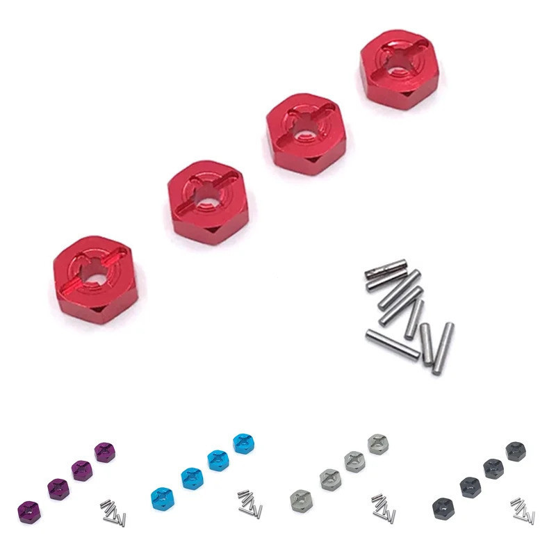 4 chiếc Wltoys 144001 144010 124007 124016 124018 124019 A949 A959 A959-B Kim Loại 12 Mm Bánh Xe Lục