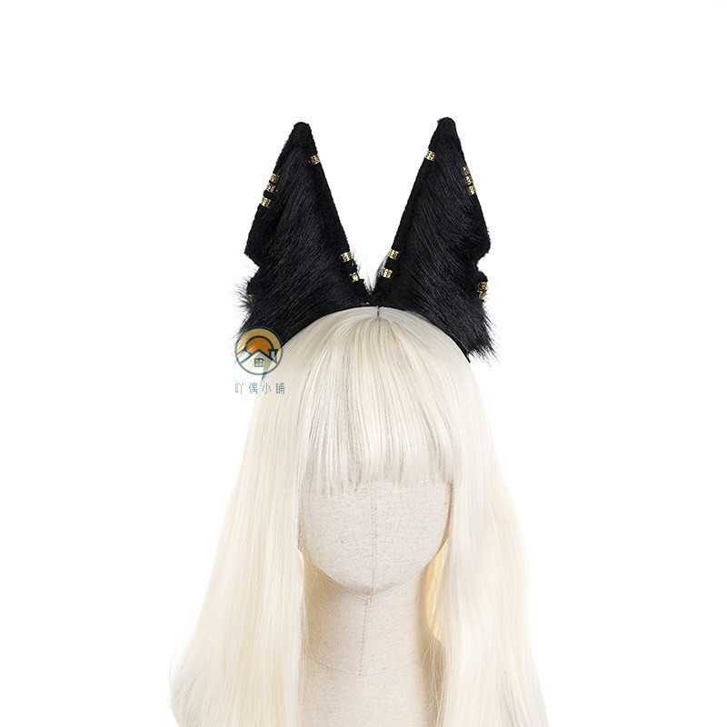 Hàng sẵn có Anubis Jackal Mô phỏng Tai động vật Cosplay Băng đô Gothic Phụ kiện Hình dạng uốn cong T