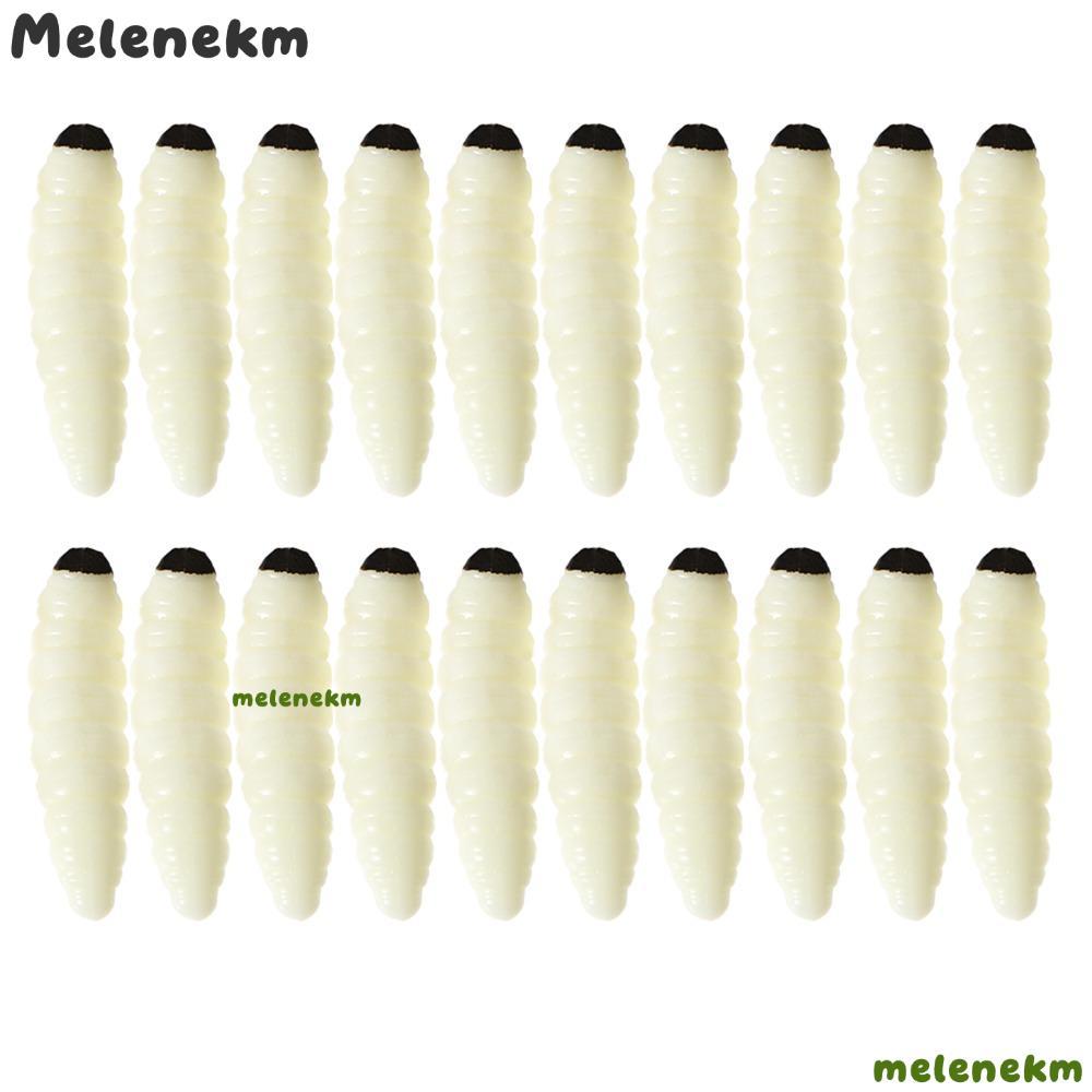 MELEN 100 CÁI Mồi câu cá, Giun câu cá mềm PVC, Giun câu cá 1,38 Inch giống như thật cho cá hồi